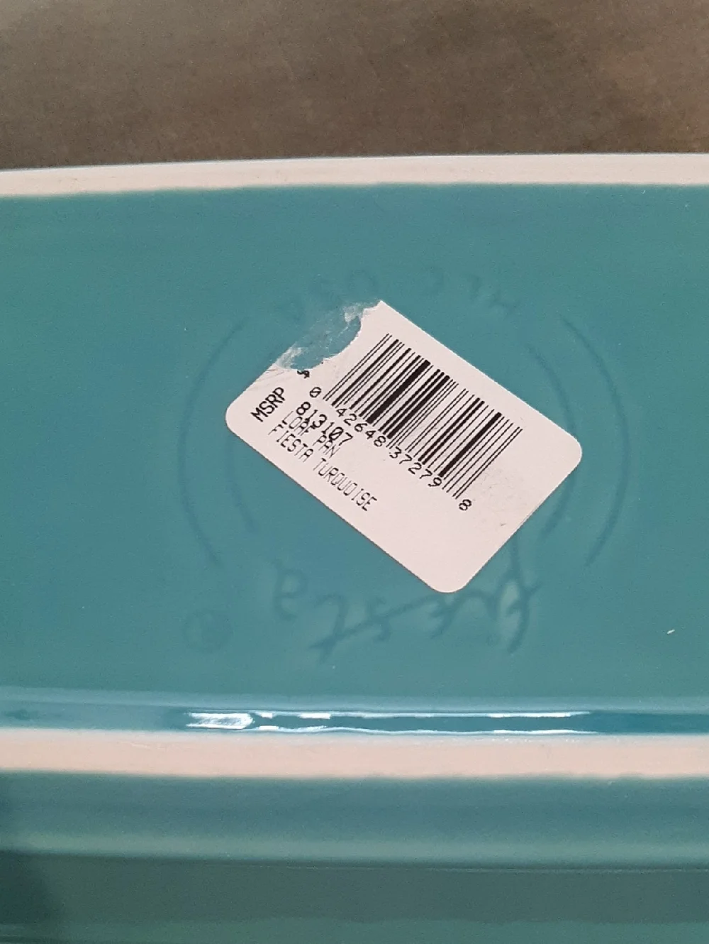 Fiesta Turquoise Ceramic Loaf Pan